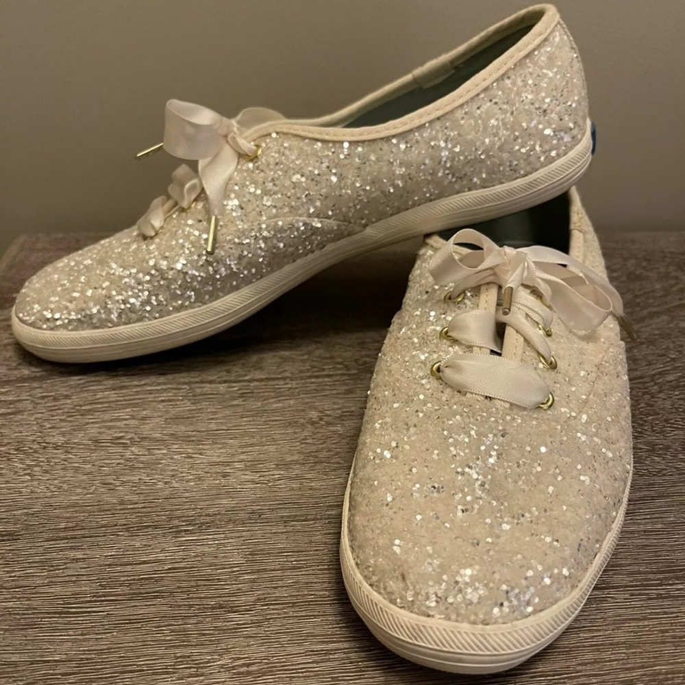 Kate Spade x Keds In Glitter Cream 8.5